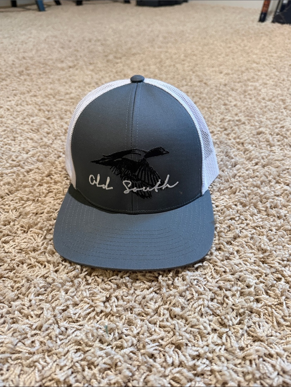 Old South Gray and White Trucker Hat